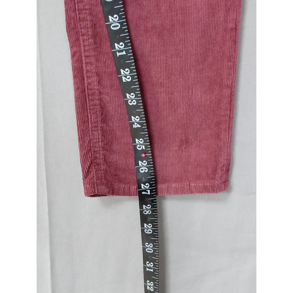 GAP Red Slim Stretch Pants Women Corduroy Size 27